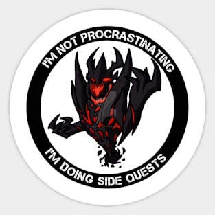 I'm not procrastinating I'm doing side quests Sticker